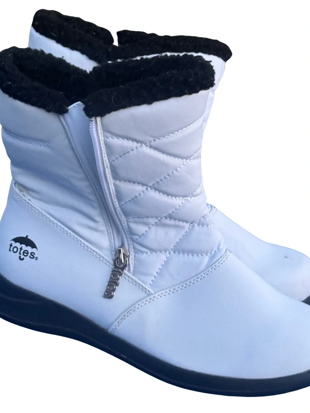 Totes Babbie White Women's Waterproof White Boots Size 9 Medium Snow boots